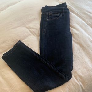 Express skinny mid rise dark wash jeans